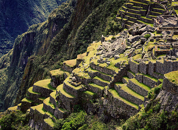 Machu Picchu Incan ruins, taken from the lower terrace