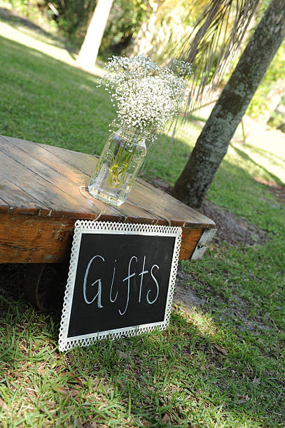 istock Country Wedding Gifts Table 471348594