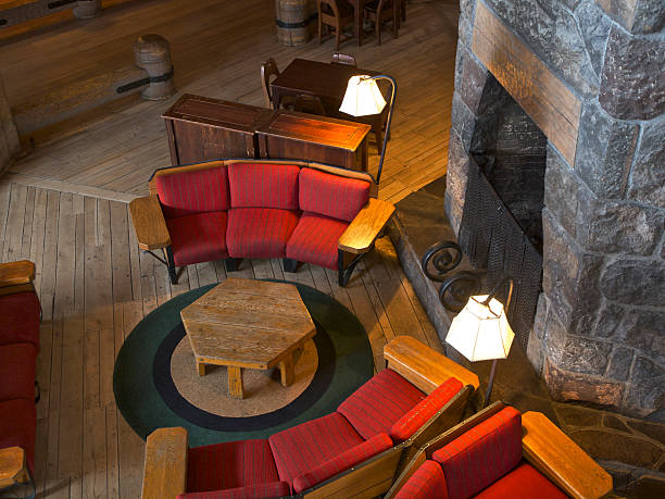 istock Timberline Lodge Interior with Chairs on Mount Hood in Oregon 471349819