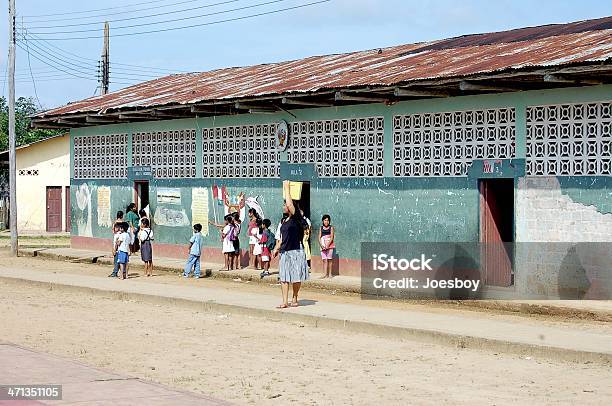 School Children In Huacaraico Peru Stock Photo - Download Image Now - Education, Peru, School Building