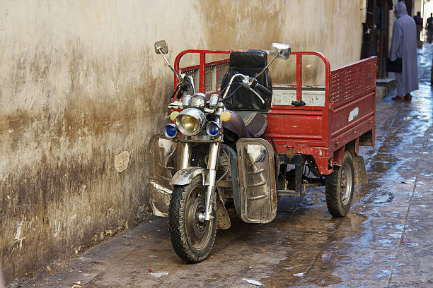 istock Three wheel motorcycle in Fez Medina. Morocco. 471351241