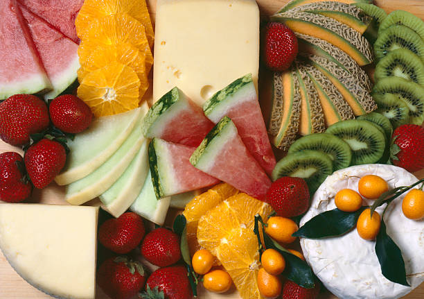 istock Sliced Fruits And Cheese 471351931