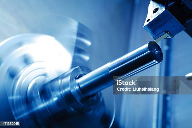 Cnc Lathe Processing Stock Photo - Download Image Now - Accuracy, Automated, CNC Machine