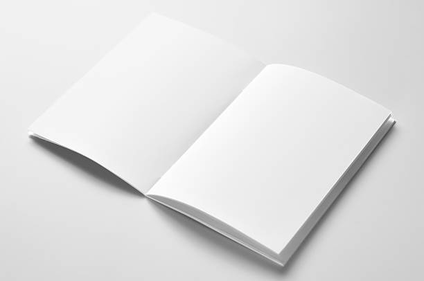 blank brochure - boş stok fotoğraflar ve resimler