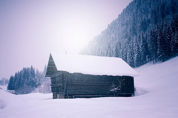 istock Sunrise on a cold winter morning, Kleinwalsertal, Austria 471353513