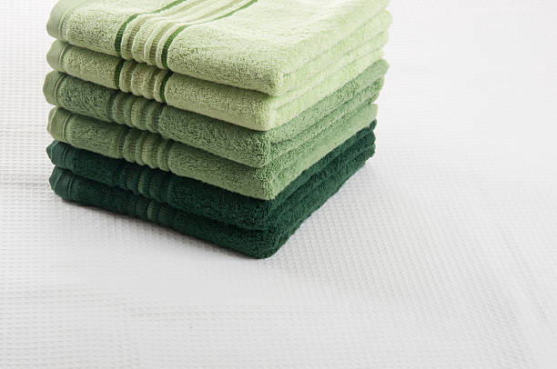 Colorful towels stock photo