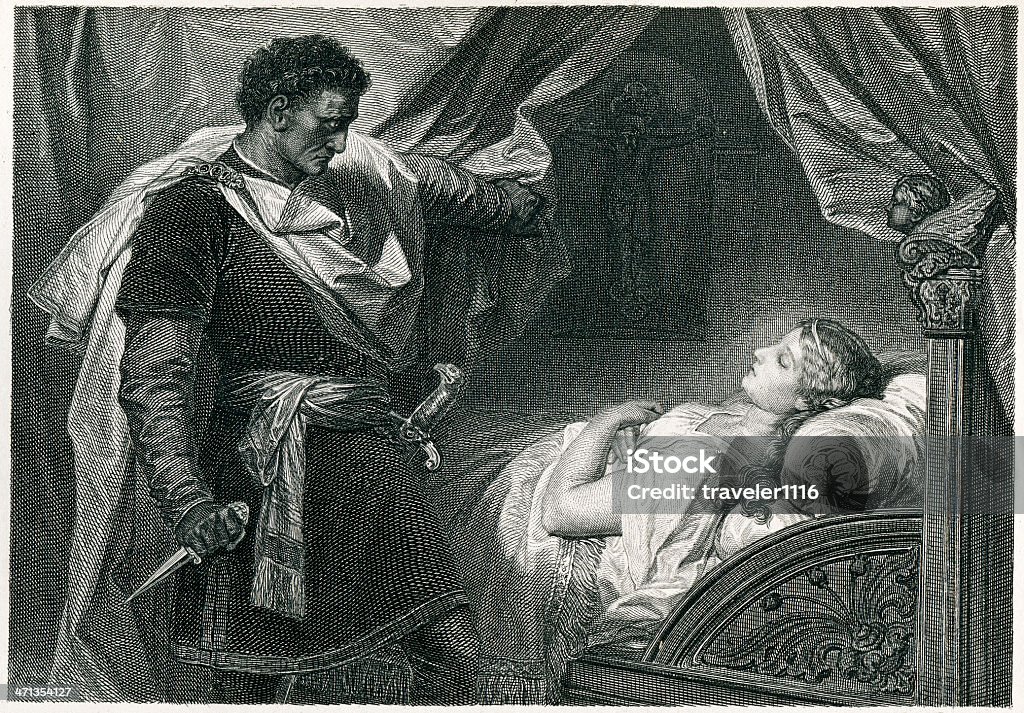 Otello e Desdemona - Illustrazione stock royalty-free di William Shakespeare