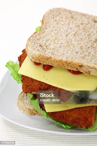 Schnitzel Sandwich Stockfoto und mehr Bilder von Brotsorte - Brotsorte, Farbbild, Fettgebraten