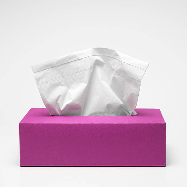 Pink tissue box with white tissues Box with tissue and clipping path facial tissue photos stock pictures, royalty-free photos & images