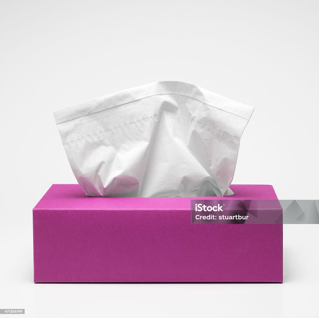 Caixa de lenços de papel de cor-de-rosa - Foto de stock de Papel de Seda royalty-free