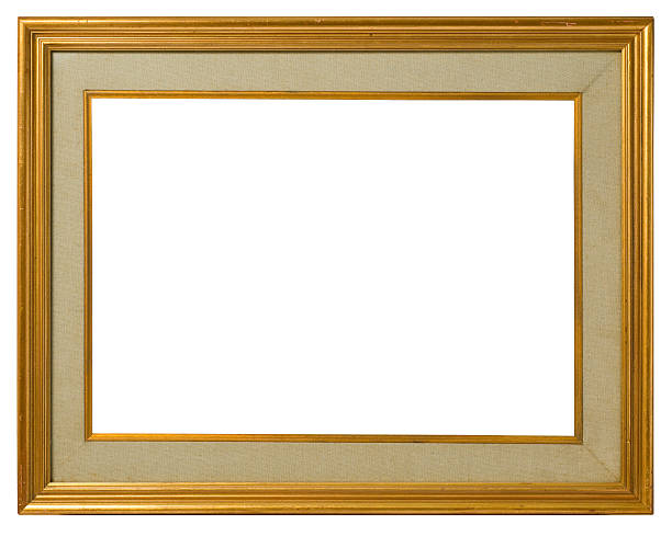 Old gilt wood frame. stock photo