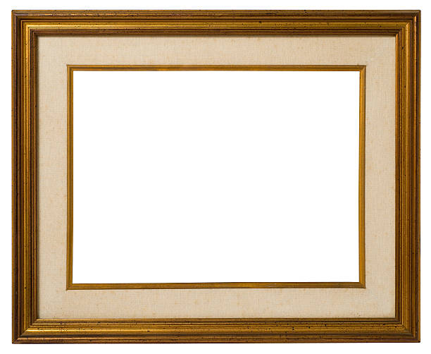 Old gilt wood frame. stock photo