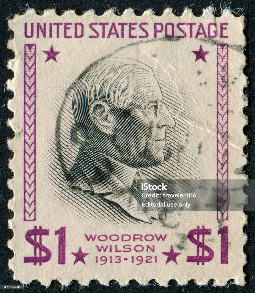 Woodrow Wilson Carimbo - Royalty-free Woodrow Wilson Foto de stock