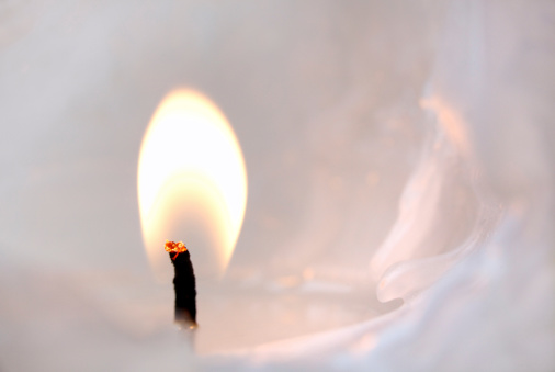 Candle flame, close up