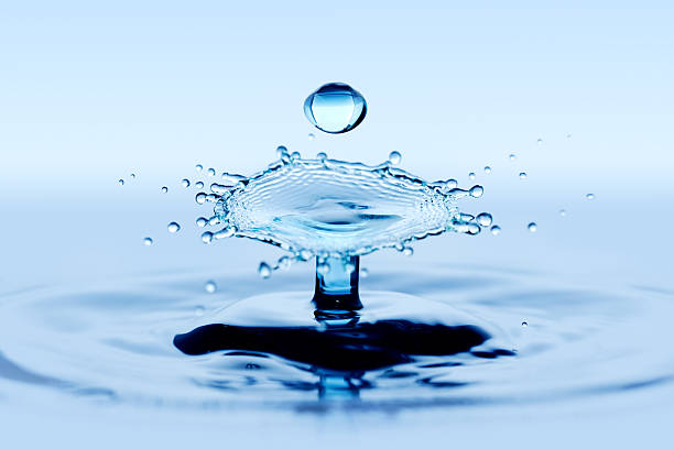 istock Splash effect after collision of two water drops 471360303