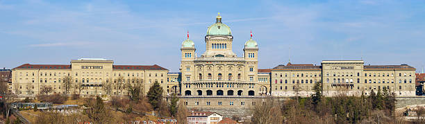 Federal Palace in Bern Federal Palace in Bern seen from Monbijou berlin germany urban road panoramic germany stock pictures, royalty-free photos & images