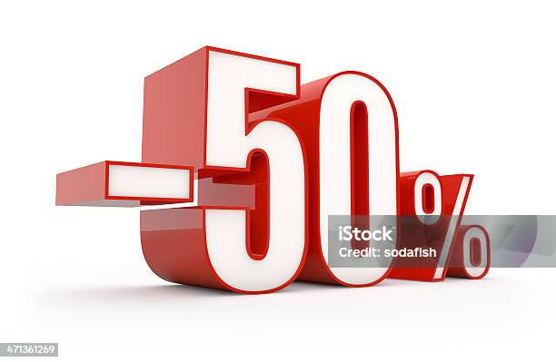 Fünfzig Prozent Ermäßigung Sale Stockfoto und mehr Bilder von Ausverkauf - Ausverkauf, Fünfzig Prozent, Dreidimensional