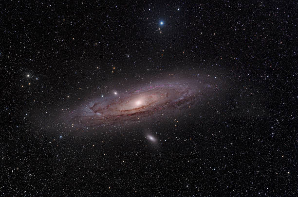 Telescopic photo of the Andromeda Galaxy stock photo
