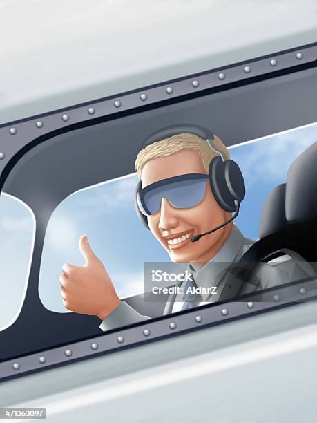 Piloto - Arte vetorial de stock e mais imagens de Cabine de Piloto de Avião - Cabine de Piloto de Avião, Piloto, Avião