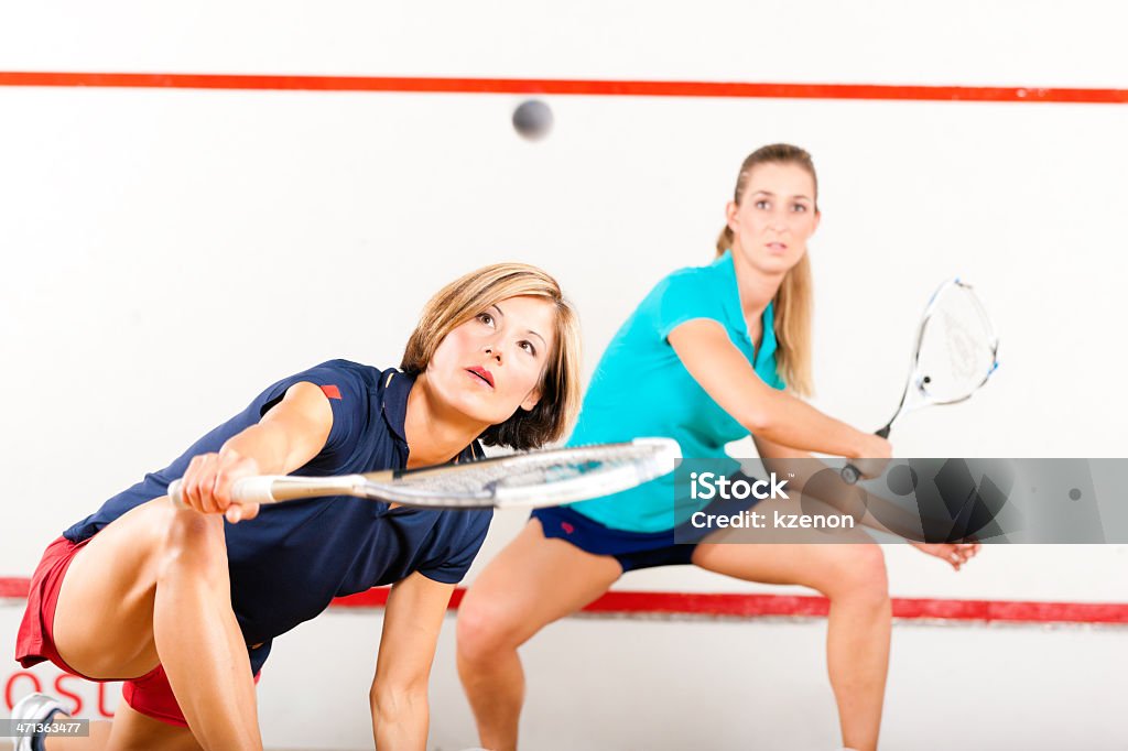 Squash-Schläger sport im Fitnessraum - Lizenzfrei Aktiver Lebensstil Stock-Foto