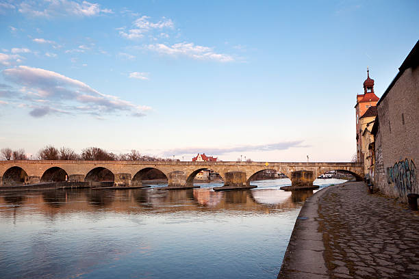 istock Medieval Stone Bridge in Regensburg Germany 471363825