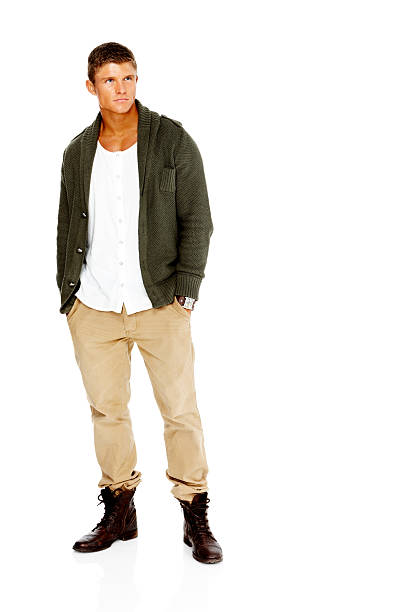 istock Portrait of smart young guy posing on white 471363885