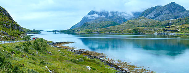istock Summer cloudy sea coast panorama (Norway, Lofoten). 471364472