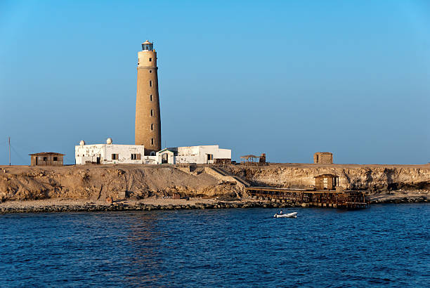Sea, beach and Lighthouse of San Cataldo, Lecce, Italy.