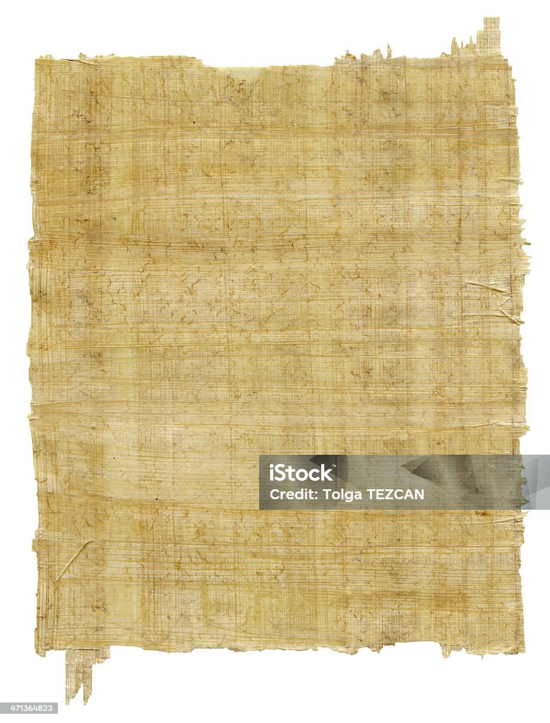 Sheet Of Papyrus -XXXL Sheet of ancient paper on a white background Papyrus Paper Stock Photo