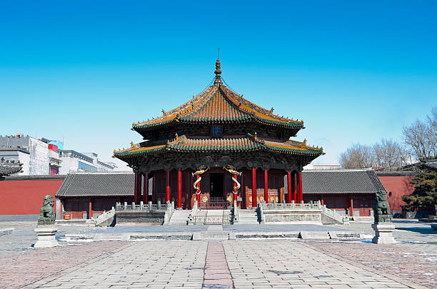 The most important building in Imperial Palace Museum The most important building in Imperial Palace Museum, Shenyang, North east China, from where Manchurian originated and conquered whole China and established the Qing Dynasty. shenyang stock pictures, royalty-free photos & images