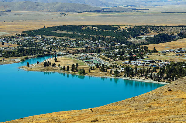 istock Tekapo lake and village in NZ. 471366734