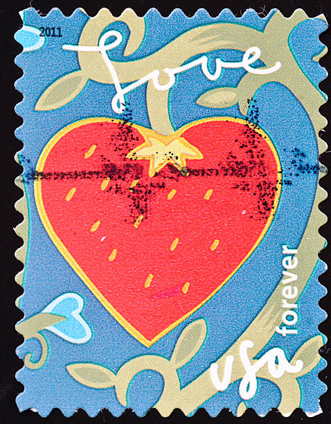 istock Love Stamp with Strawberry 471368395