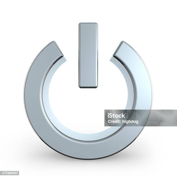 Power Sign Stock Photo - Download Image Now - Push Button, Three Dimensional, Switch