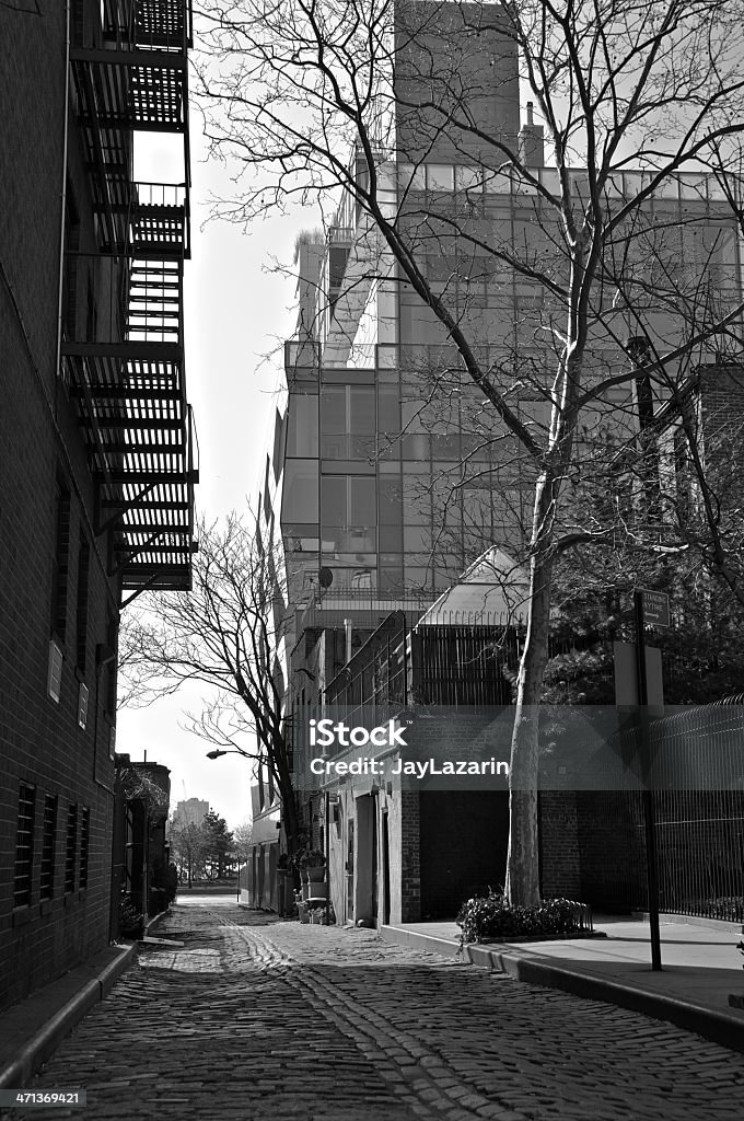 Histórico Charles Lane, West Greenwich Village, Manhattan, Nova Iorque - Royalty-free Ao Ar Livre Foto de stock