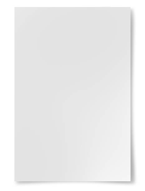 A plain white sheet of paper on a white background