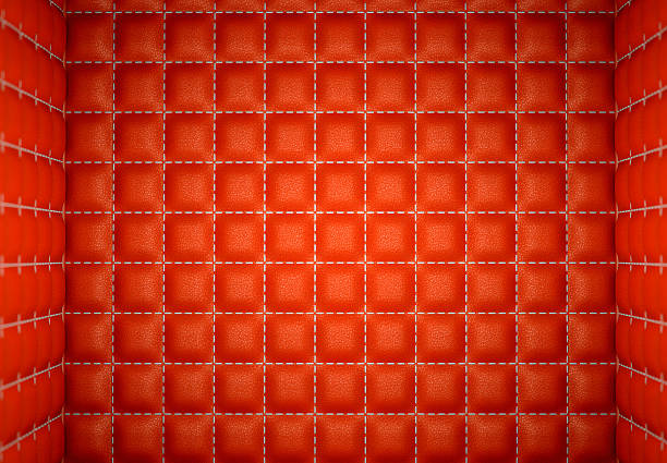 segregation or Isolation: Red stitched leather mattresses segregation or Isolation: Red stitched leather mattresses. Soft room concept. matrass stock pictures, royalty-free photos & images