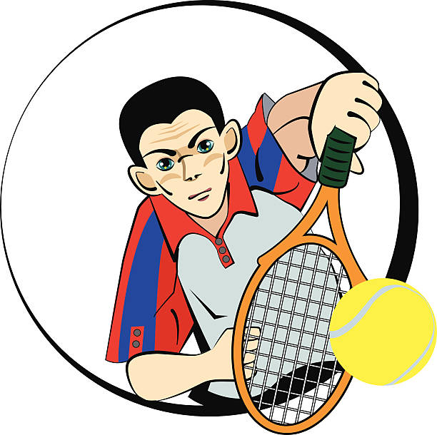 istock drawing of tennis man player symbol 471373180