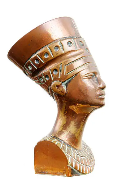 Old copper head of Nefertiti.