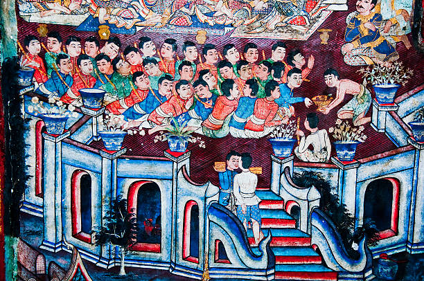 istock The Ancient painting of buddhist temple 471376365