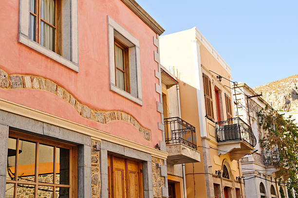 Pothia's  houses, capital city of Kalymnos, Greece