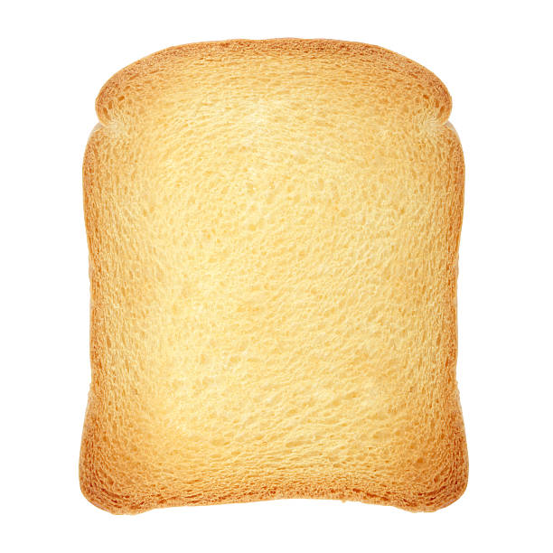 Toast bread Single toast or rusk isolated on white, clipping path included XXXL zwieback toast stock pictures, royalty-free photos & images