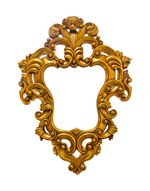 istock golden sculpture frame isolated with clipping path 471378213
