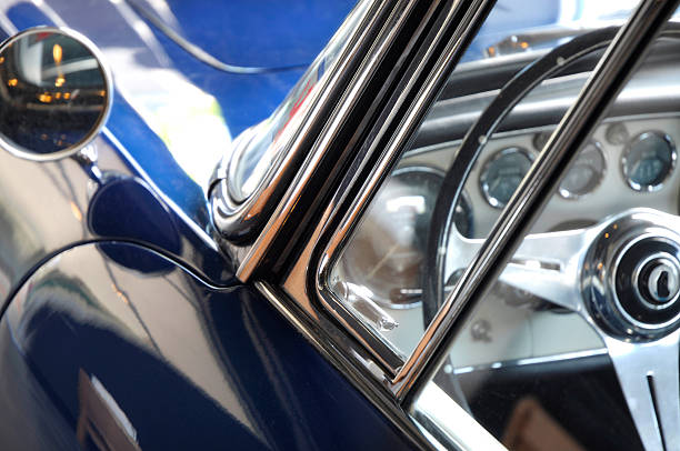 istock Classic Car Interior With Gauges And Chrome 471378622