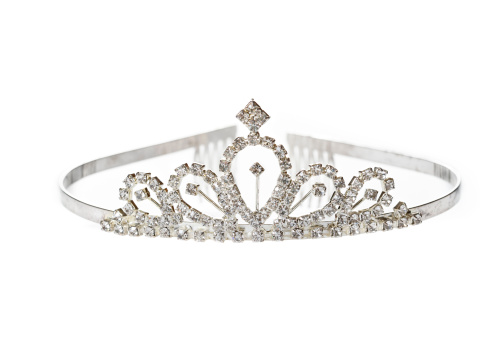 Old diadem on white background