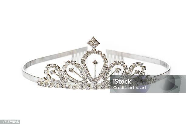 Foto de Old Diadem No Fundo Branco e mais fotos de stock de Tiara - Tiara, Coroa - Enfeite para cabeça, Diadema