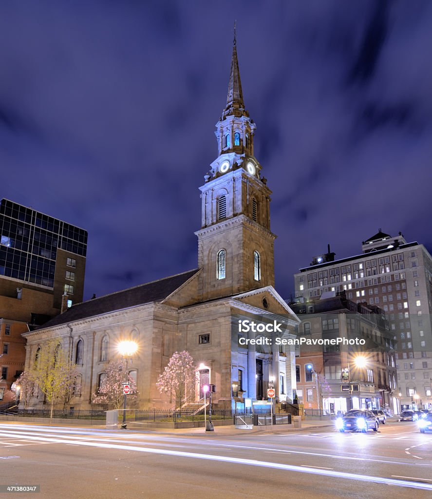 Arlington Street iglesia de Boston - Foto de stock de Boston - Massachusetts libre de derechos