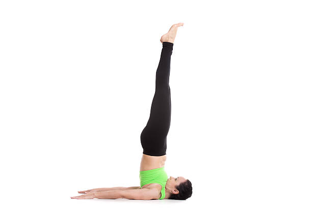 istock Unsupported Shoulderstand yoga asana 471382002