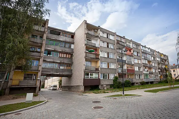 Old Soviet Block apartments in Daugavpils, Latvia
