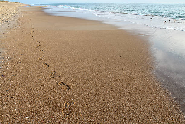 istock Footsteps on a beach in North Carolina 471387027