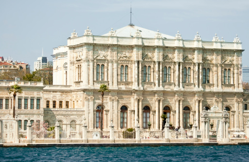 Dolmabahce Palace, Bosphorus Strait, Istanbul, Turkey.